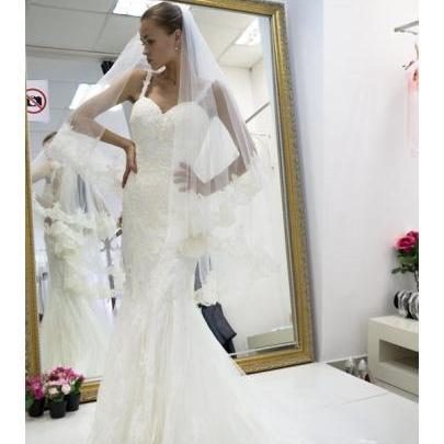Luxury Mermaid Lace Wedding Dresses Sexy Backless..