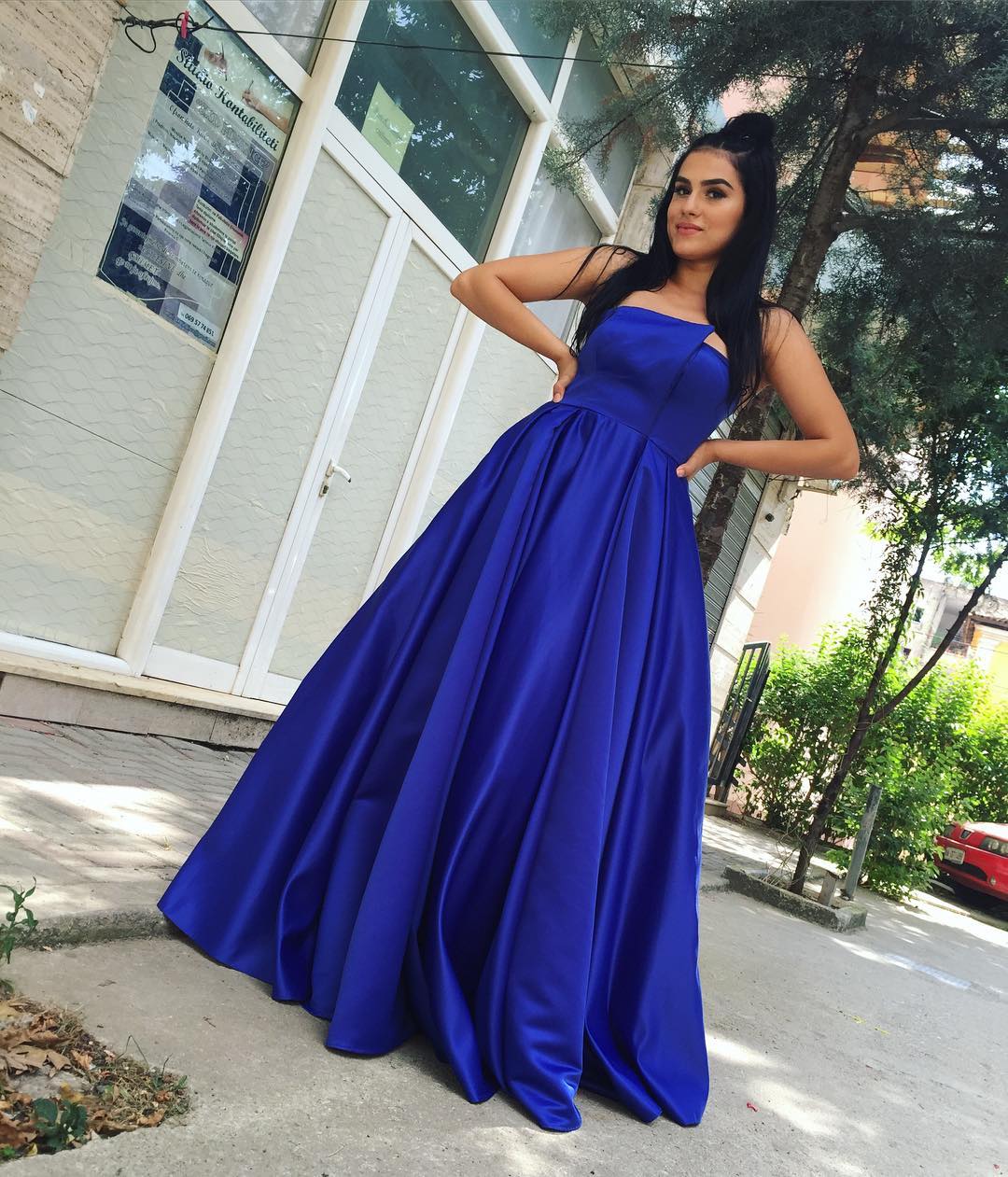 Royal Blue Party Dresses | Lace Wedding Guest Dresses –  FrenzyAfricanFashion.com