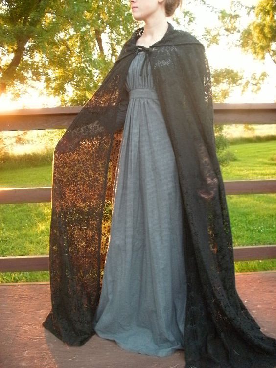 black lace cloak